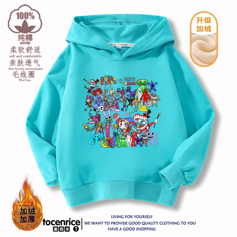 Game The Amazing Digital Circus Jax Pomni Kids Funny Hoodie Children's Clothing Jacket Kids Clothes Boys Girls Sweatshirt
