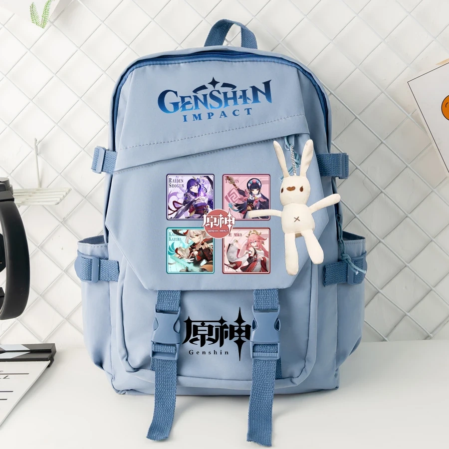 Genshin Impact Backpack Machila Student School Bag Cosplay Gotoh Hitori Shoulder Laptop Travel Backpacks for Kids Teens