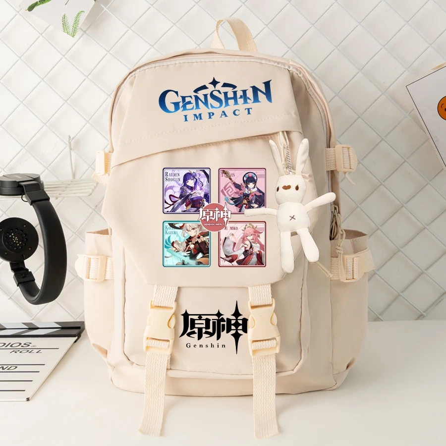 Genshin Impact Backpack Machila Student School Bag Cosplay Gotoh Hitori Shoulder Laptop Travel Backpacks for Kids Teens