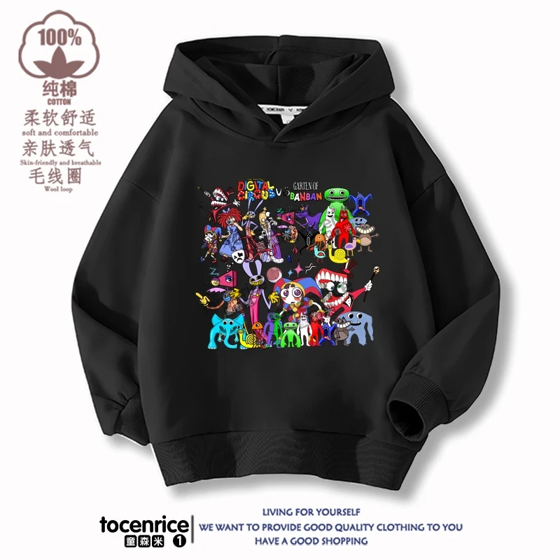 Game The Amazing Digital Circus Jax Pomni Kids Funny Hoodie Children's Clothing Jacket Kids Clothes Boys Girls Sweatshirt