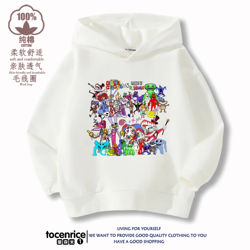 Game The Amazing Digital Circus Jax Pomni Kids Funny Hoodie Children's Clothing Jacket Kids Clothes Boys Girls Sweatshirt