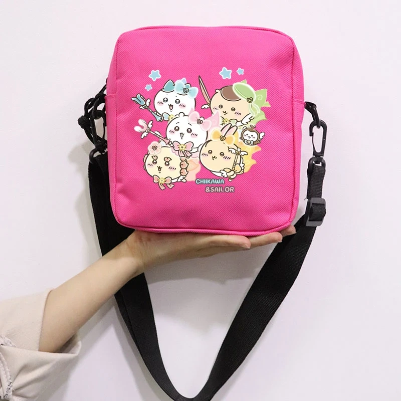 Cartoon Cute Chiikawa School Bag Peripheral Oblique Bag Small Square Bag One Shoulder Oblique Backpack for Boy and Girls