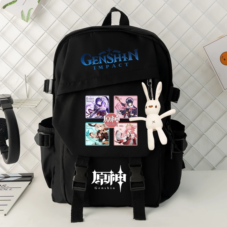 Genshin Impact Backpack Machila Student School Bag Cosplay Gotoh Hitori Shoulder Laptop Travel Backpacks for Kids Teens