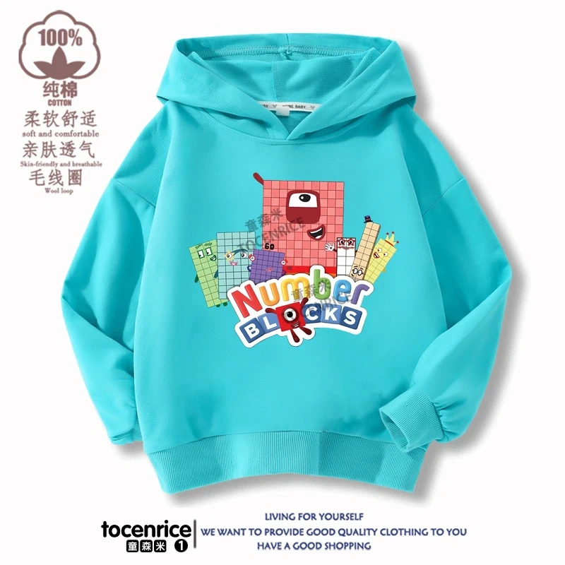 Children's Clothing Game Numberblocks Hoodies Kids Pullover Casual Kids Sweatshirt Boy Girl Autumn Long Sleeve Hoodie Streetwear