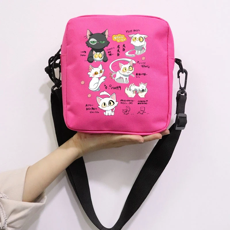 Anime Suzume Daijin Printing School Bag Peripheral Oblique Bag Small Square Bag One Shoulder Oblique Backpack for Boy and Girls