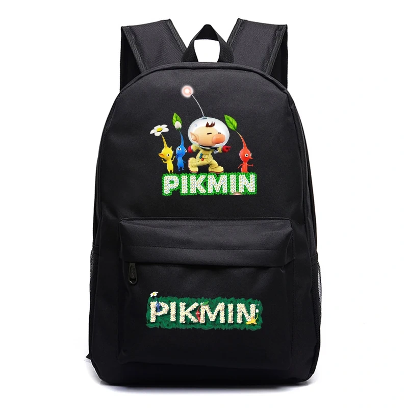 Pikmin Backpacks Boys Girls Bookbag Students School Bags Cartoon Kids Rucksack Laptop Rucksack Shoulder Bag Large Capacity