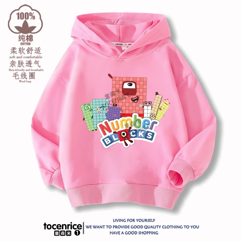 Children's Clothing Game Numberblocks Hoodies Kids Pullover Casual Kids Sweatshirt Boy Girl Autumn Long Sleeve Hoodie Streetwear