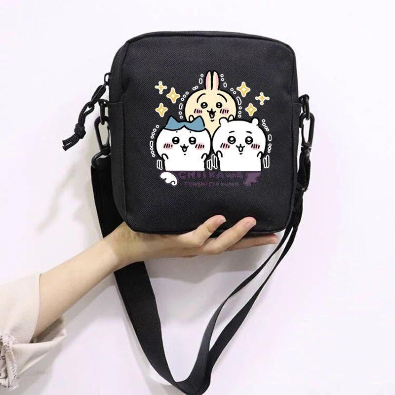 Cartoon Cute Chiikawa School Bag Peripheral Oblique Bag Small Square Bag One Shoulder Oblique Backpack for Boy and Girls