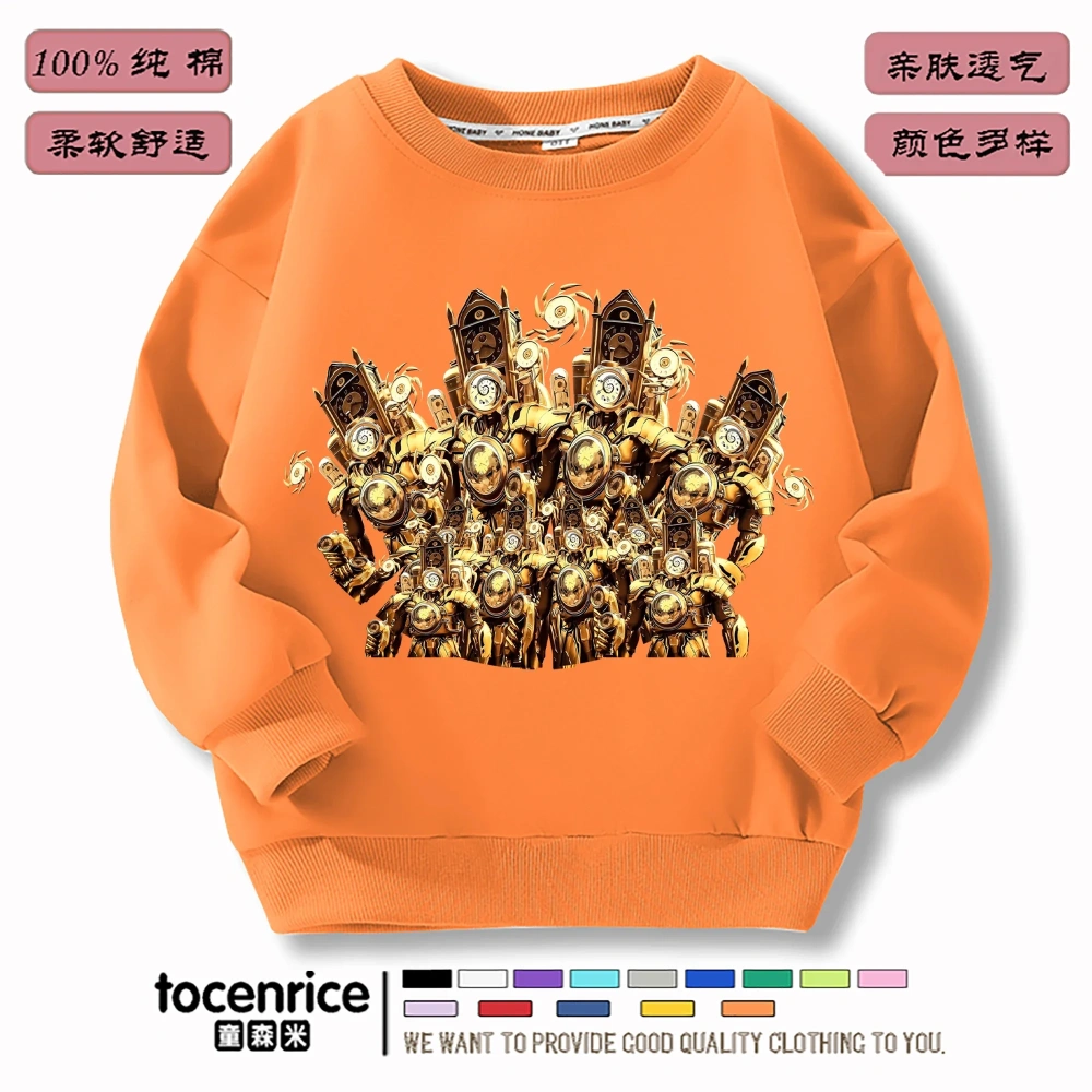 Hot Harajuku Skibidi Toilet Hoodie for Boy Girl Long Sleeve Hip Hop Loose Pullovers Tracksuit Female Skibidi Toilet Sweatshirts