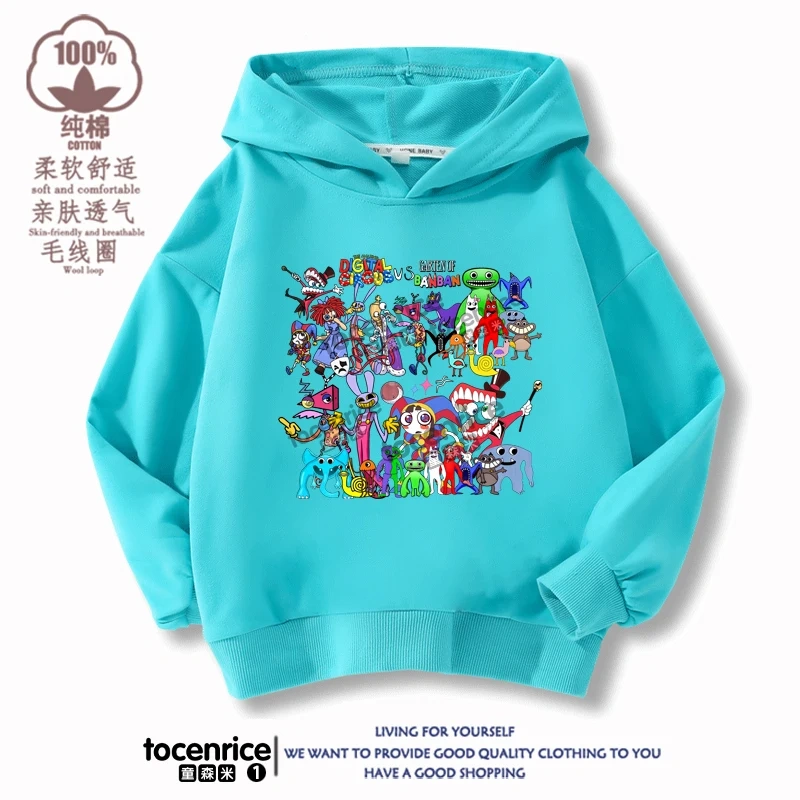 Game The Amazing Digital Circus Jax Pomni Kids Funny Hoodie Children's Clothing Jacket Kids Clothes Boys Girls Sweatshirt