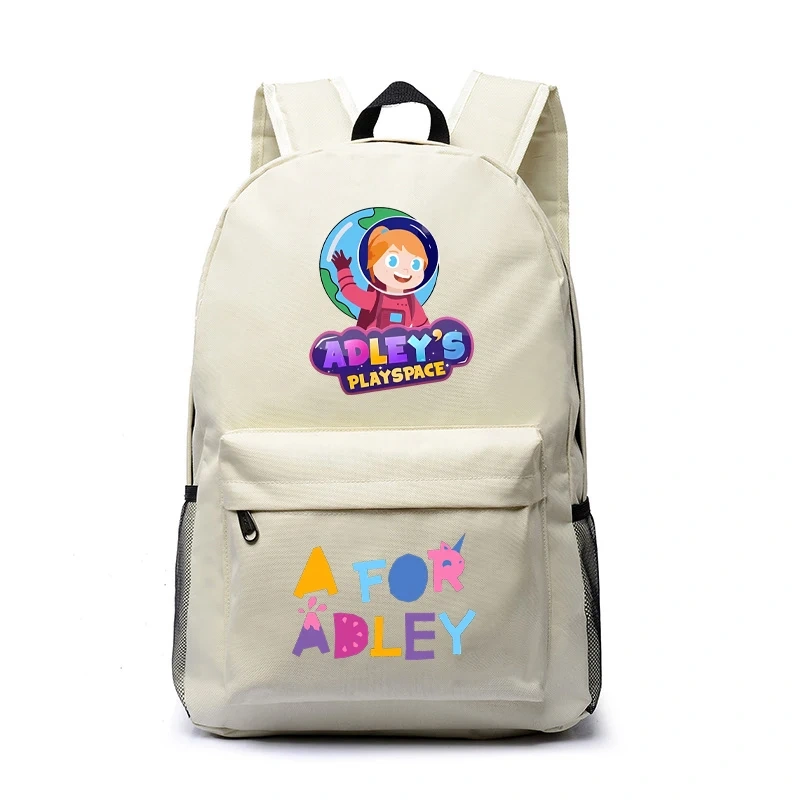 New A for Adley Schoolbag Student Daily Backpack Boys Girls Cartoon Rucksack Kids Bookbag Back To School Gift Travel Daypack