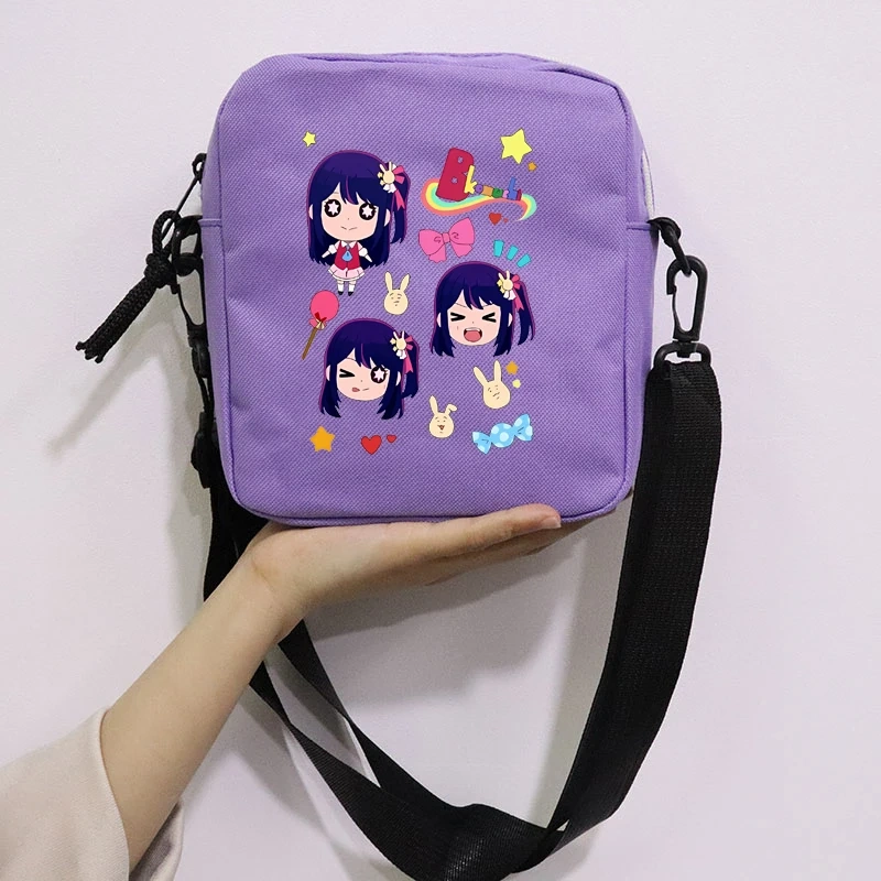 Anime Oshi No Ko Printing School Bag Peripheral Oblique Bag Small Square Bag One Shoulder Oblique Backpack for Boy and Girls