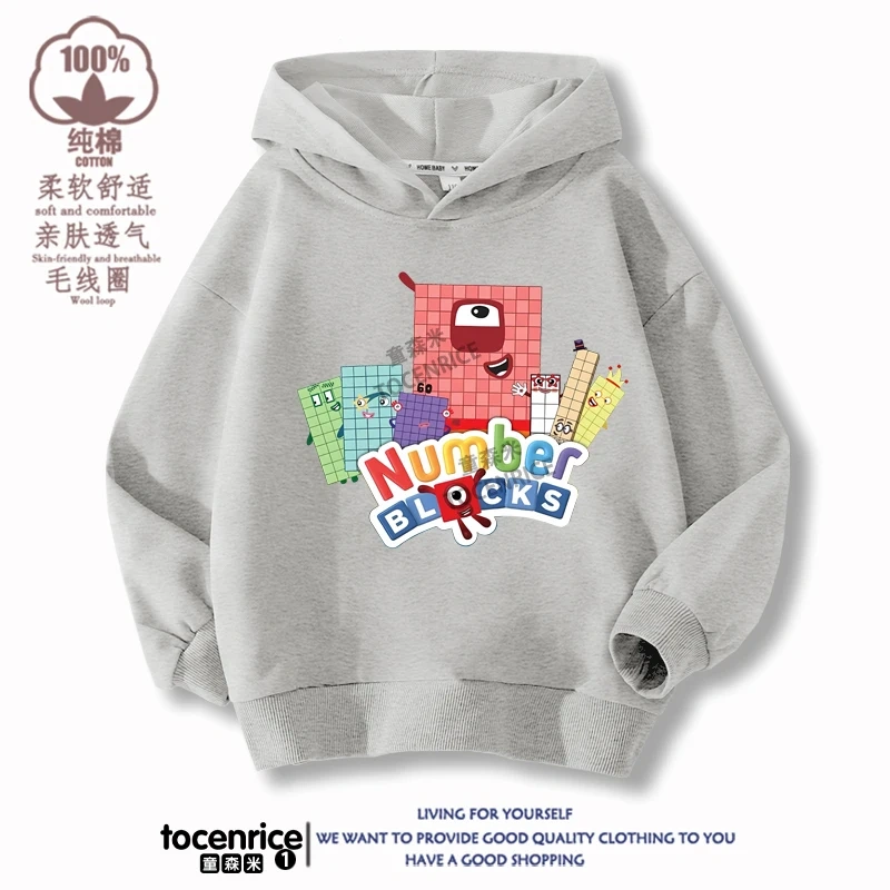 Children's Clothing Game Numberblocks Hoodies Kids Pullover Casual Kids Sweatshirt Boy Girl Autumn Long Sleeve Hoodie Streetwear