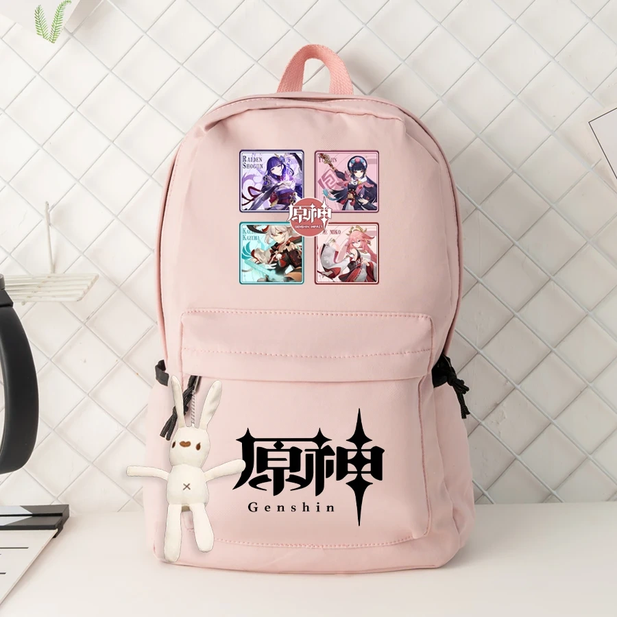 Genshin Impact Backpack Machila Student School Bag Cosplay Gotoh Hitori Shoulder Laptop Travel Backpacks for Kids Teens