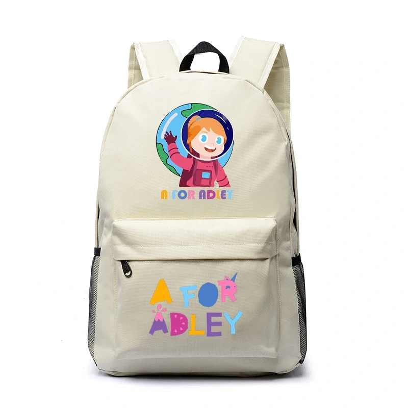 A for Adley Schoolbag Student Daily Backpack Boys Girls Cartoon Rucksack Kids Bookbag Back To School Gift Travel Daypack