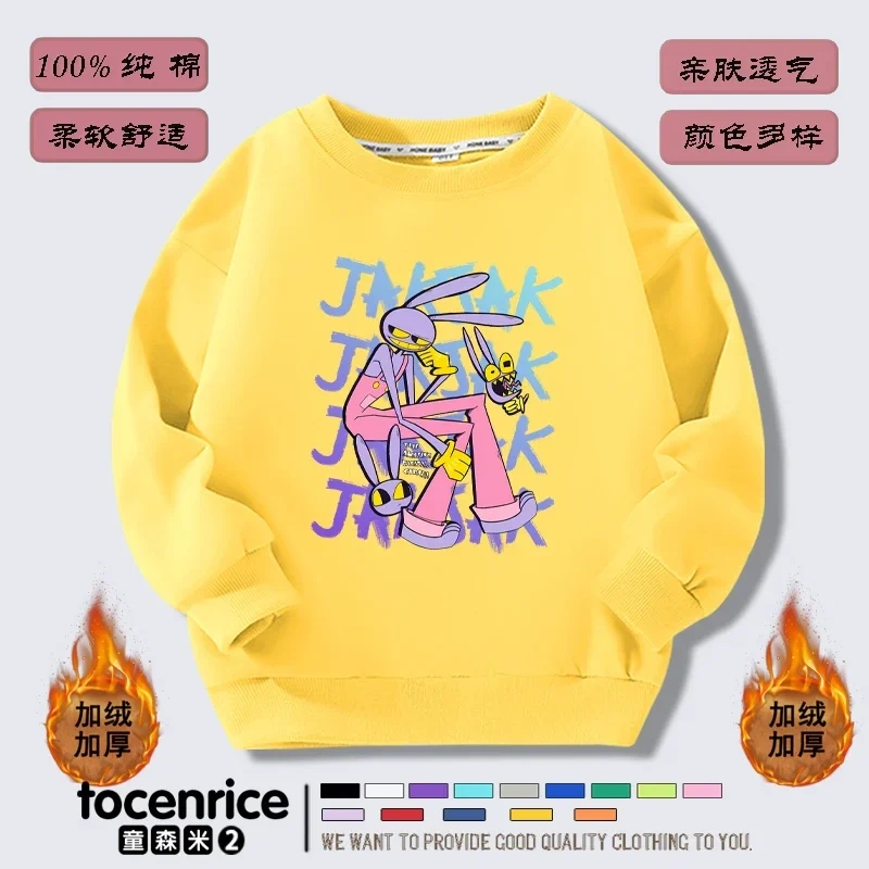 The Amazing Digital Circus  Jax print Sweater Girl Boy Sweatshirts Children Kid Cartoon Hoodies Kid Pullover Cotton Clothes
