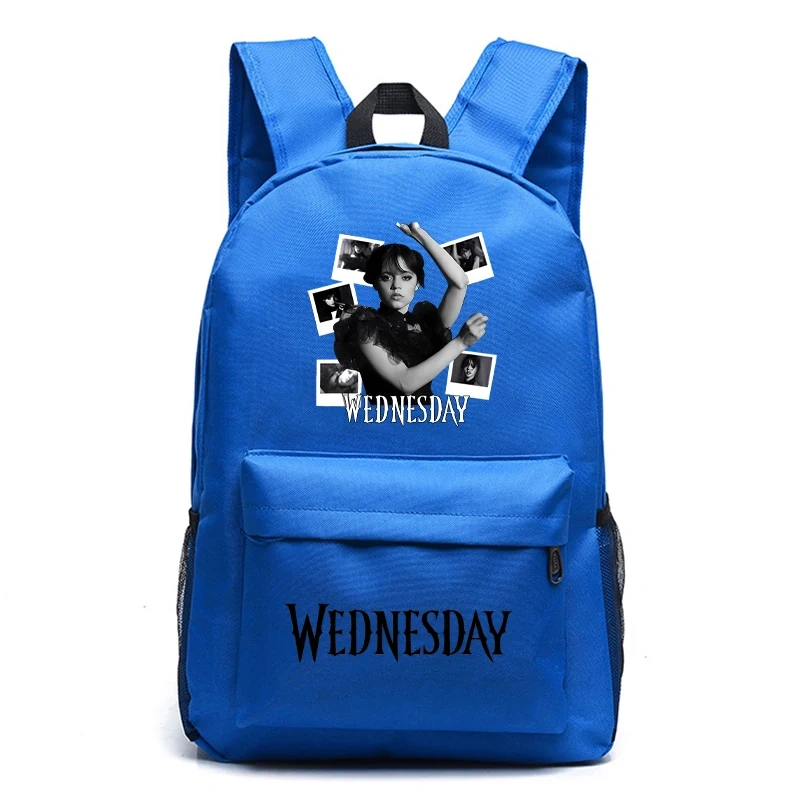 2023 New Wednesday Addams Student Bag Family Wednesday Backpack Meal Bag  Boys Girls Anime Cartoon School Bag Mochila