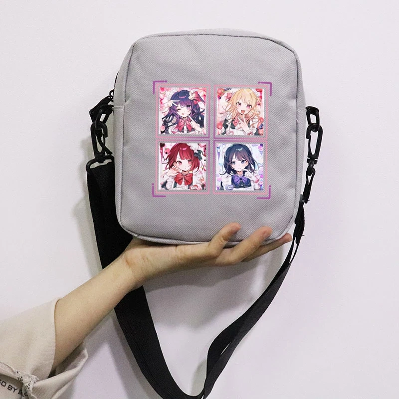 Anime Oshi No Ko Printing School Bag Peripheral Oblique Bag Small Square Bag One Shoulder Oblique Backpack for Boy and Girls
