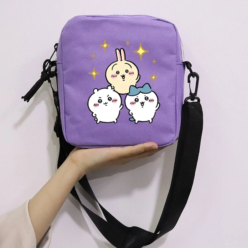 Cartoon Cute Chiikawa School Bag Peripheral Oblique Bag Small Square Bag One Shoulder Oblique Backpack for Boy and Girls