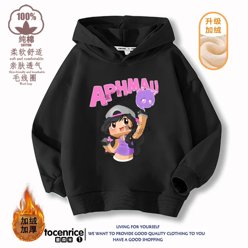 New Cartoon Aphmau Hoodies for Boys Girls Teenager Streetwear Children 2D Print Hoodie Sweatshirts Kids Pullover Tops Sudaderas