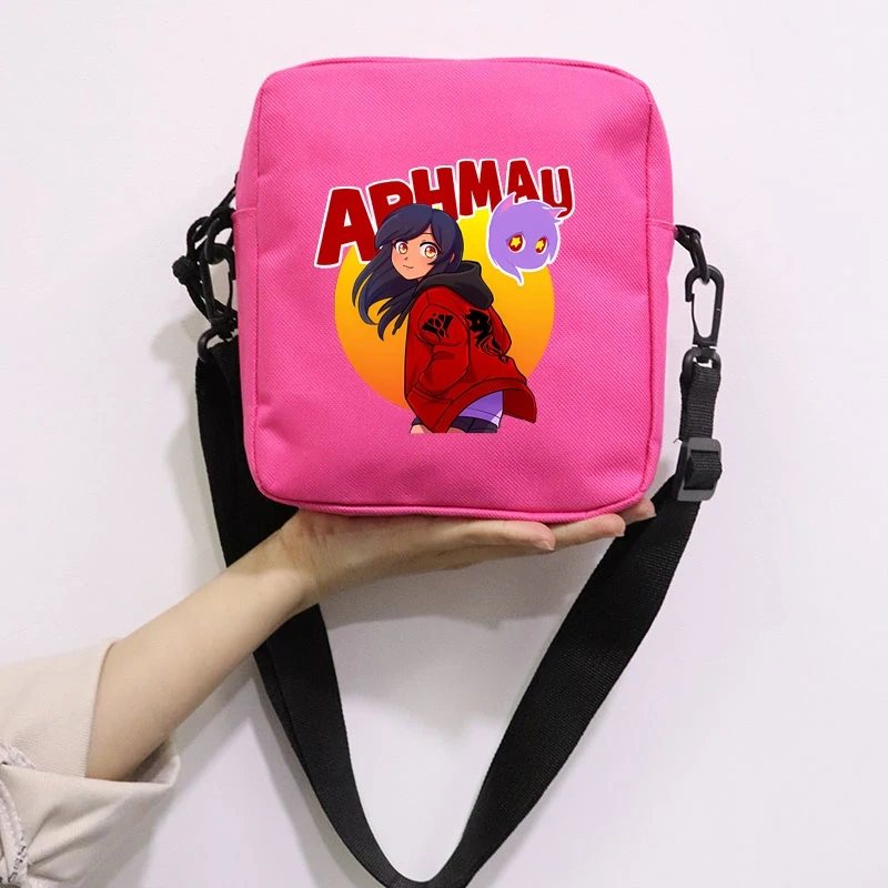 Cartoon Cute Aphmau School Bag Peripheral Oblique Bag Small Square Bag One Shoulder Oblique Backpack for Boy and Girls