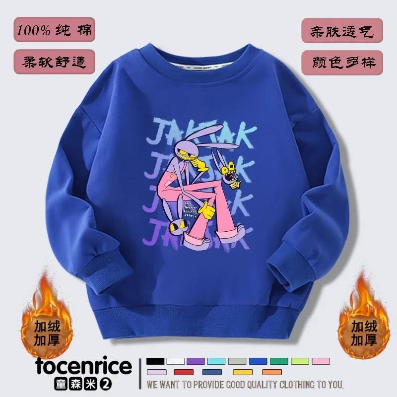 The Amazing Digital Circus  Jax print Sweater Girl Boy Sweatshirts Children Kid Cartoon Hoodies Kid Pullover Cotton Clothes