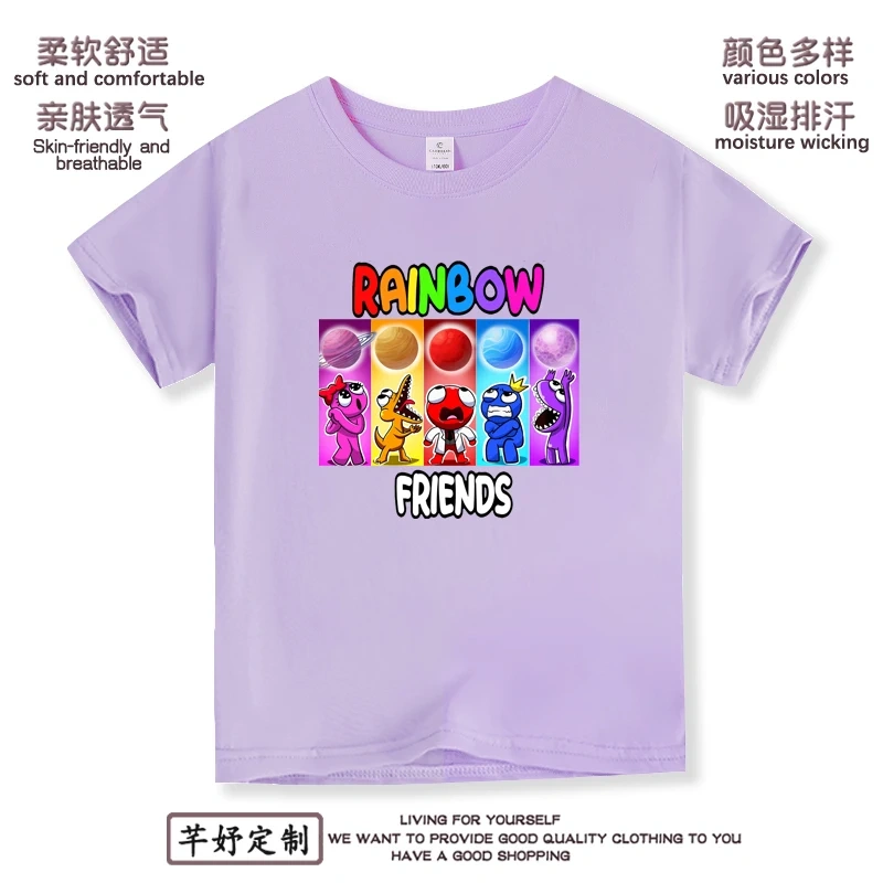 Anime Kuromi  Melody cartoon Summer Kids T-Shirt Kawaii Girls Tees Short Sleeve Boys Tops Casual Children Clothes