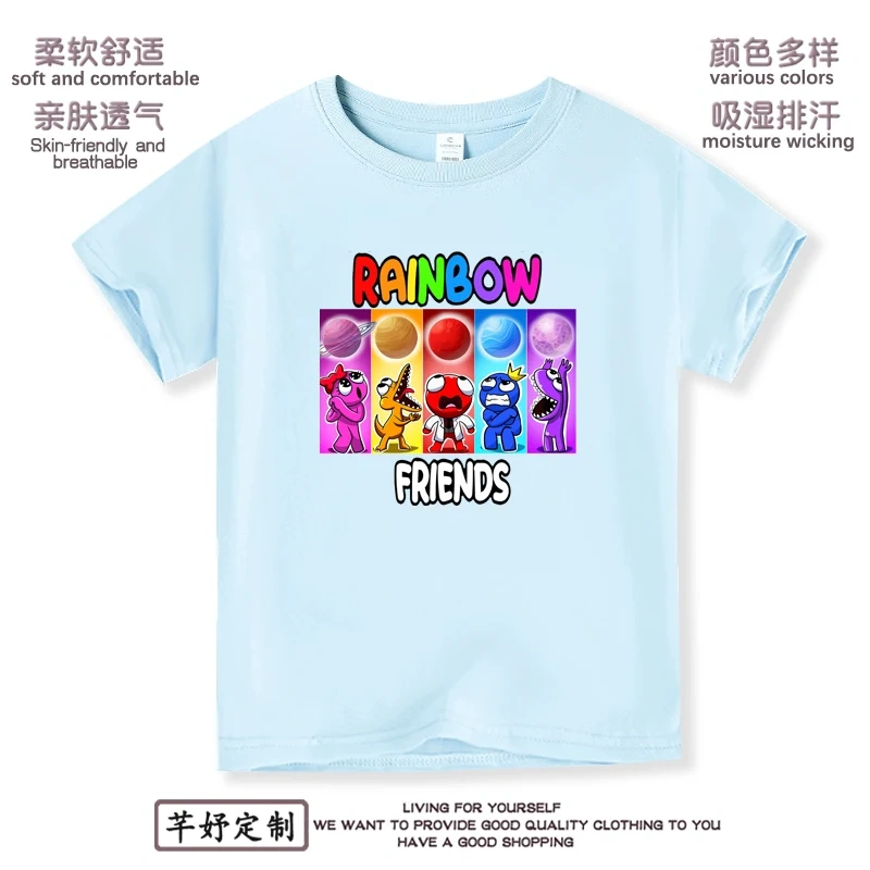 Anime Kuromi  Melody cartoon Summer Kids T-Shirt Kawaii Girls Tees Short Sleeve Boys Tops Casual Children Clothes
