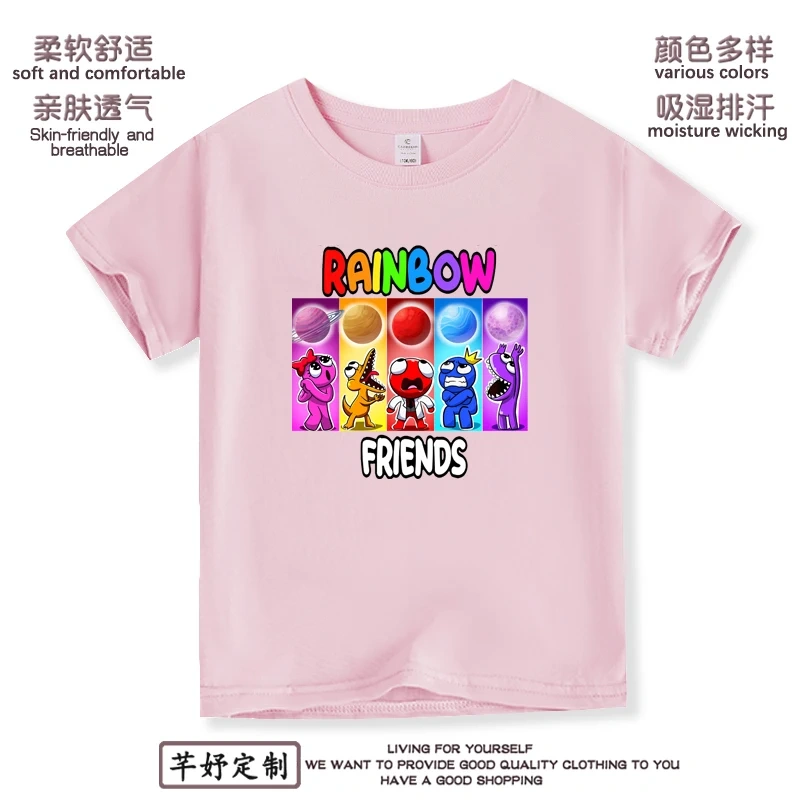 Anime Kuromi  Melody cartoon Summer Kids T-Shirt Kawaii Girls Tees Short Sleeve Boys Tops Casual Children Clothes
