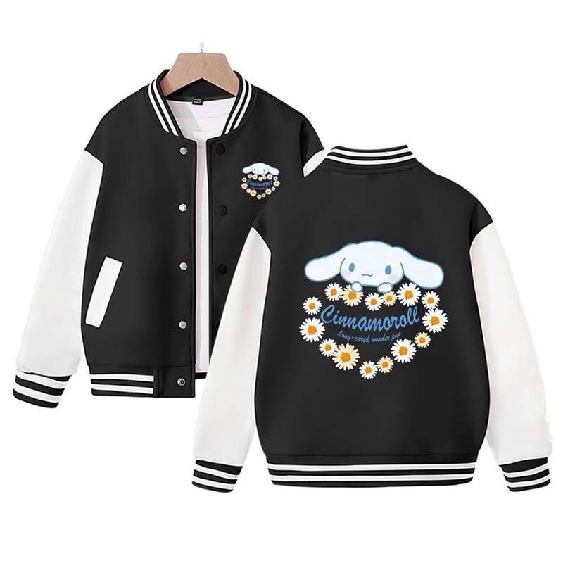 Sanrios Kawaii Anime Cinnamoroll Cute Cartoon Woman Jacket Spring Autumn New Loose Sports Baseball Uniform Birthday Gift