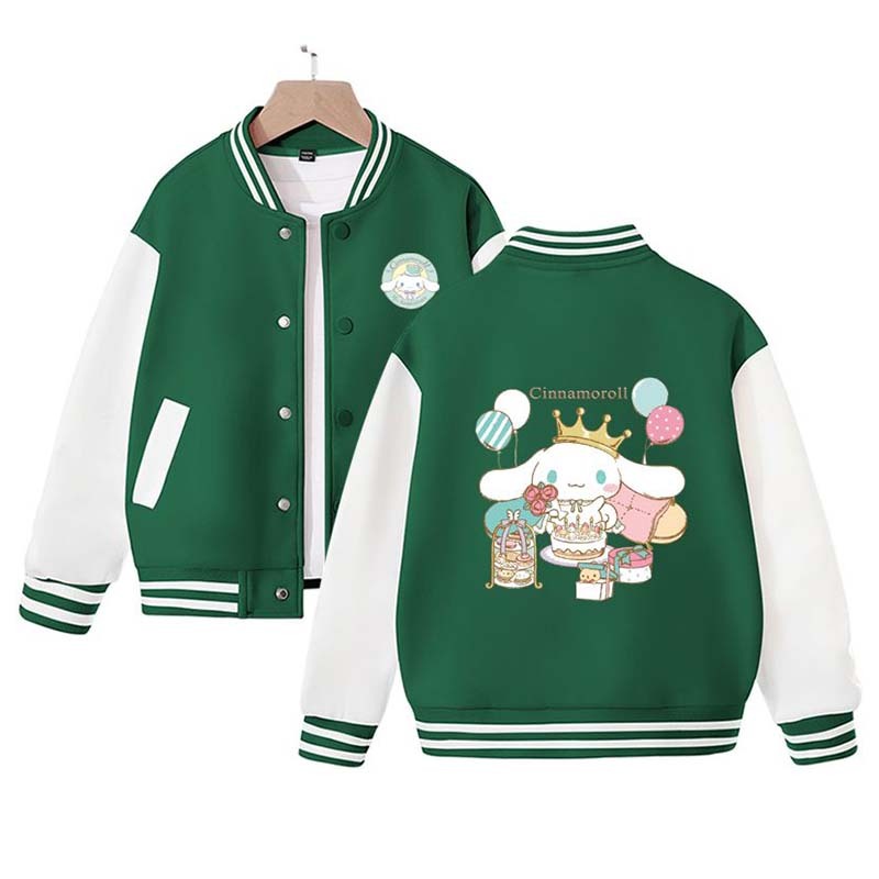 Sanrios Kawaii Anime Pochacco Cute Cartoon Spring and Autumn New Baseball Uniform Kids Tops Casual Coat Jacket Birthday Gift