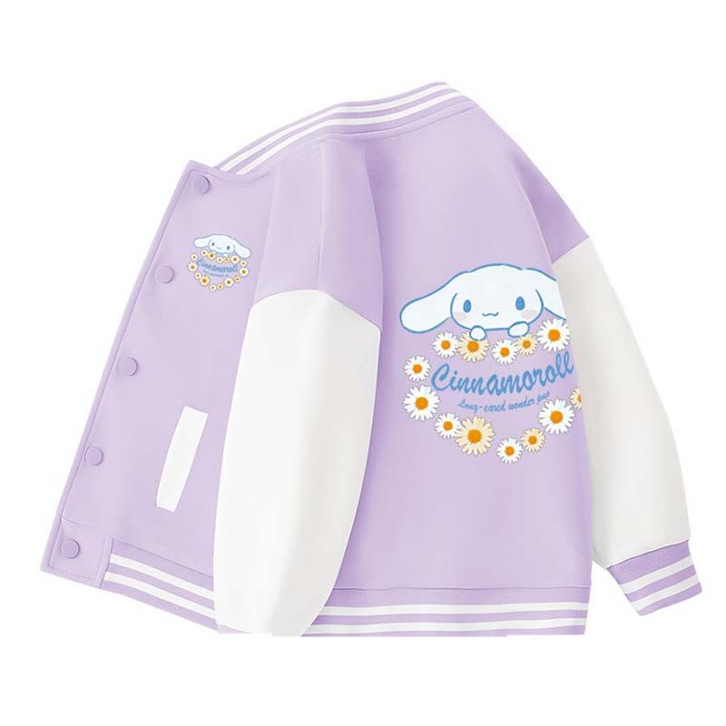 Sanrios Kawaii Anime Cinnamoroll Cute Cartoon Woman Jacket Spring Autumn New Loose Sports Baseball Uniform Birthday Gift