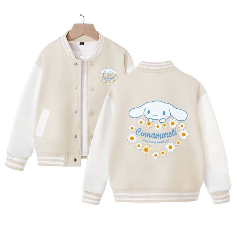 Sanrios Kawaii Anime Cinnamoroll Cute Cartoon Woman Jacket Spring Autumn New Loose Sports Baseball Uniform Birthday Gift