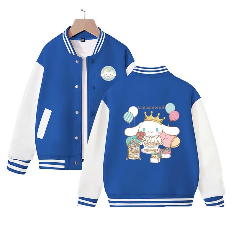 Sanrios Kawaii Anime Pochacco Cute Cartoon Spring and Autumn New Baseball Uniform Kids Tops Casual Coat Jacket Birthday Gift