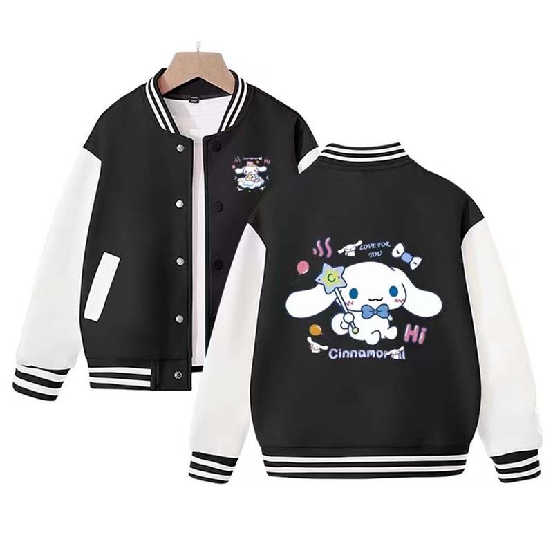 Sanrios Kawaii Anime Cinnamoroll Cute Cartoon Woman Jacket Spring Autumn New Loose Sports Baseball Uniform Birthday Gift