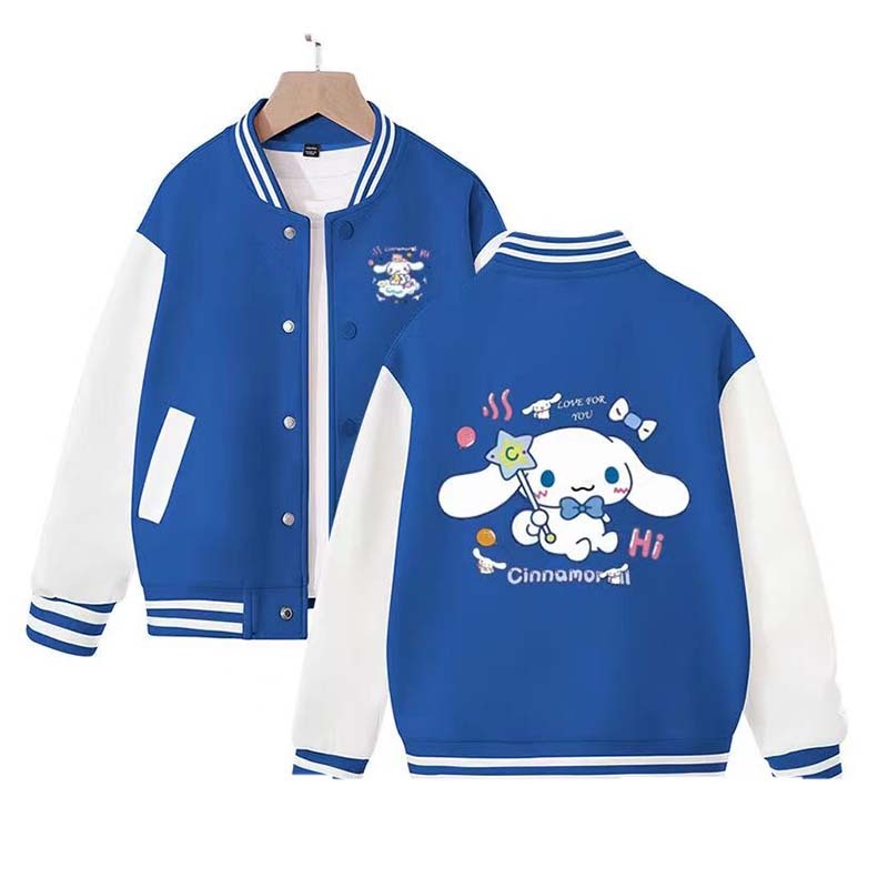 Sanrios Kawaii Anime Cinnamoroll Cute Cartoon Woman Jacket Spring Autumn New Loose Sports Baseball Uniform Birthday Gift
