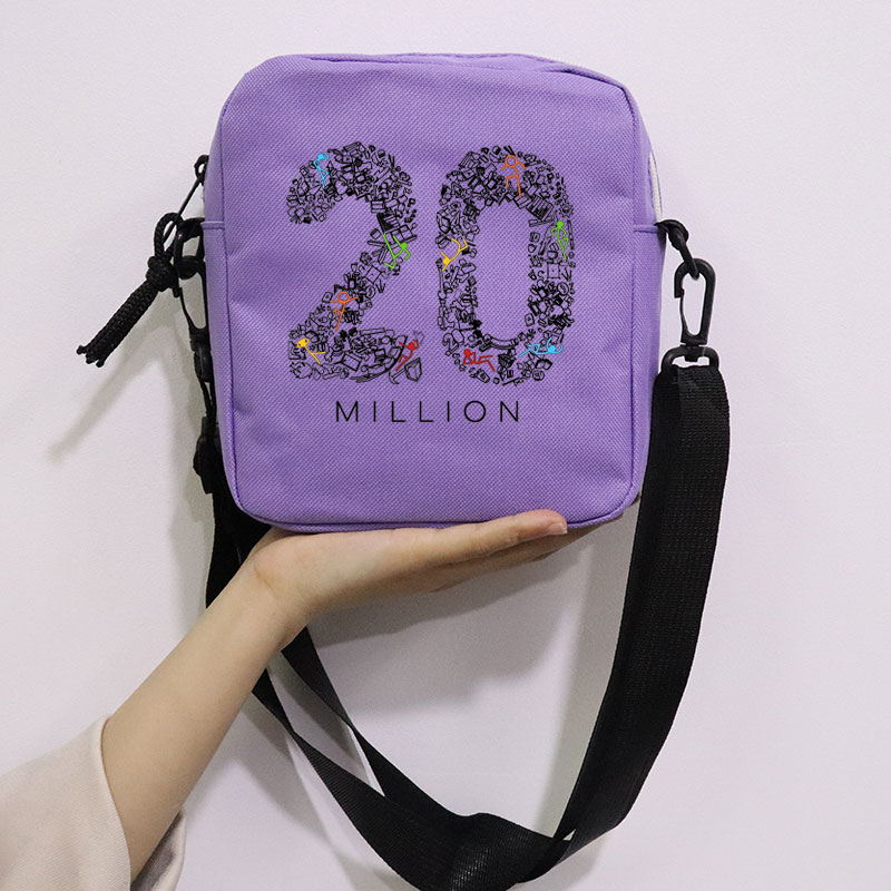 The Amazing Digital Circus School Bag Peripheral Oblique Bag Small Square Bag One Shoulder Oblique Backpack for Boy and Girls