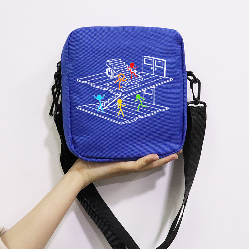The Amazing Digital Circus School Bag Peripheral Oblique Bag Small Square Bag One Shoulder Oblique Backpack for Boy and Girls