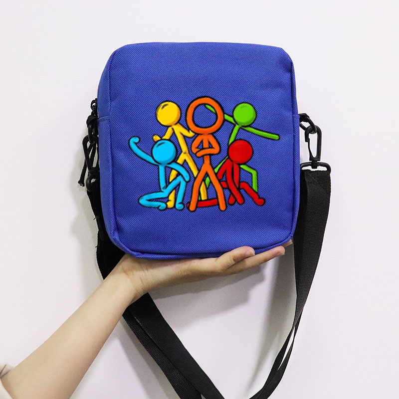 The Amazing Digital Circus School Bag Peripheral Oblique Bag Small Square Bag One Shoulder Oblique Backpack for Boy and Girls