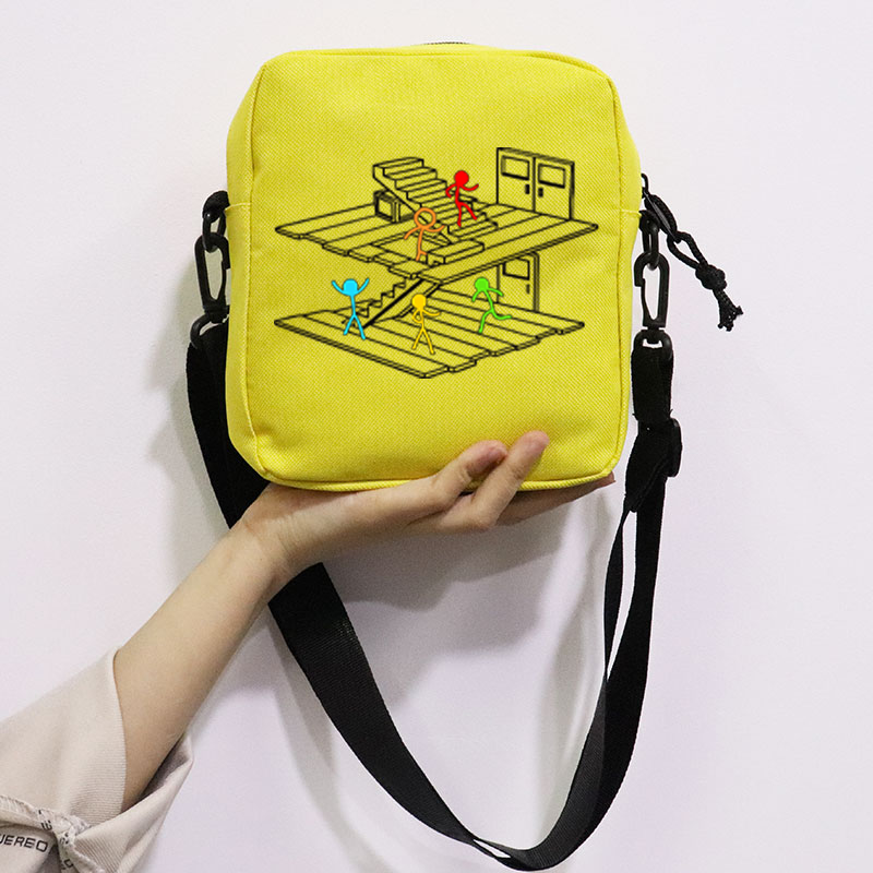 The Amazing Digital Circus School Bag Peripheral Oblique Bag Small Square Bag One Shoulder Oblique Backpack for Boy and Girls
