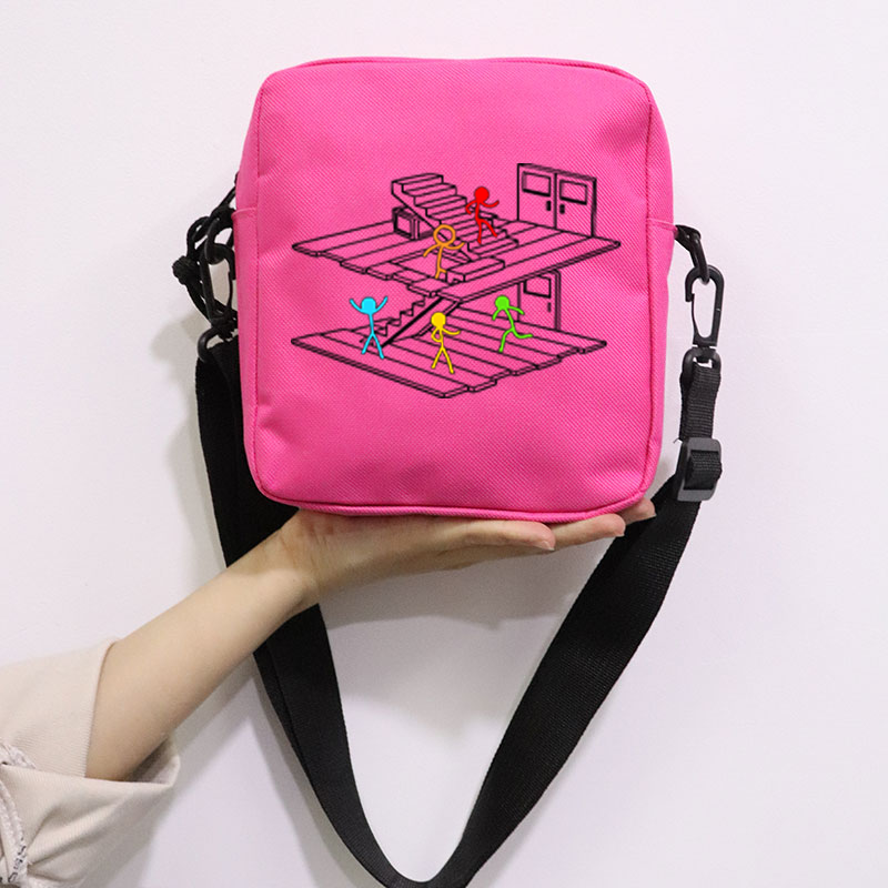 The Amazing Digital Circus School Bag Peripheral Oblique Bag Small Square Bag One Shoulder Oblique Backpack for Boy and Girls