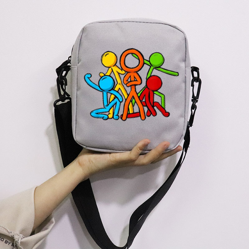 The Amazing Digital Circus School Bag Peripheral Oblique Bag Small Square Bag One Shoulder Oblique Backpack for Boy and Girls