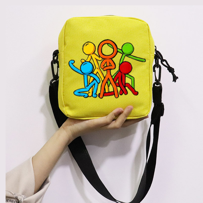 The Amazing Digital Circus School Bag Peripheral Oblique Bag Small Square Bag One Shoulder Oblique Backpack for Boy and Girls