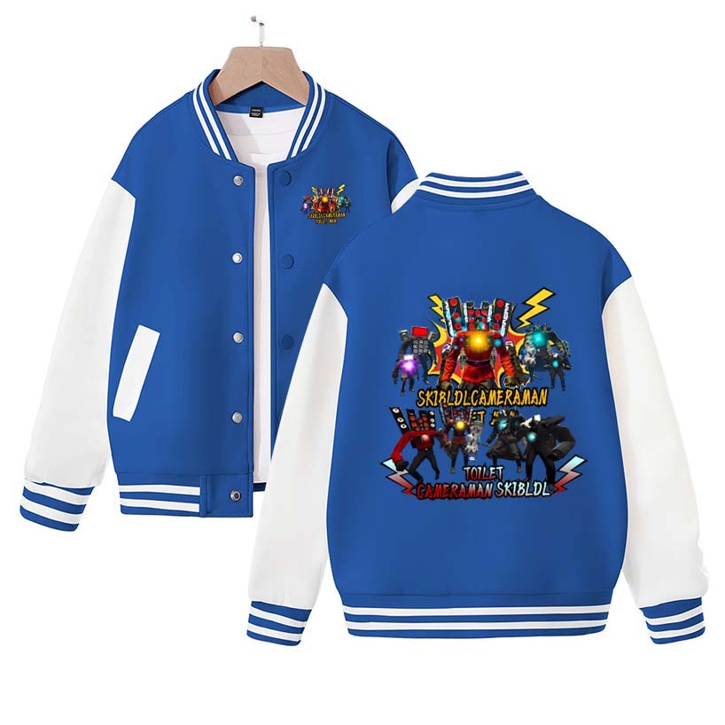 Toilet speakerman Jacket Children Skibidi Toilet Costume Kids Coat Cartoon Boys Girls Sports Baseball Uniform Clothes Christmas
