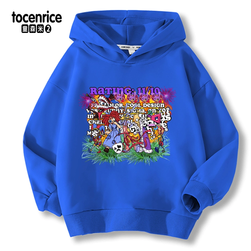 Jax The Amazing Digital Circus Hoodie Kawaii Cartoon Pomni Printed Long Sleeve Pullovers Casual Y2K Warm Sweatshirt Tops for Kid