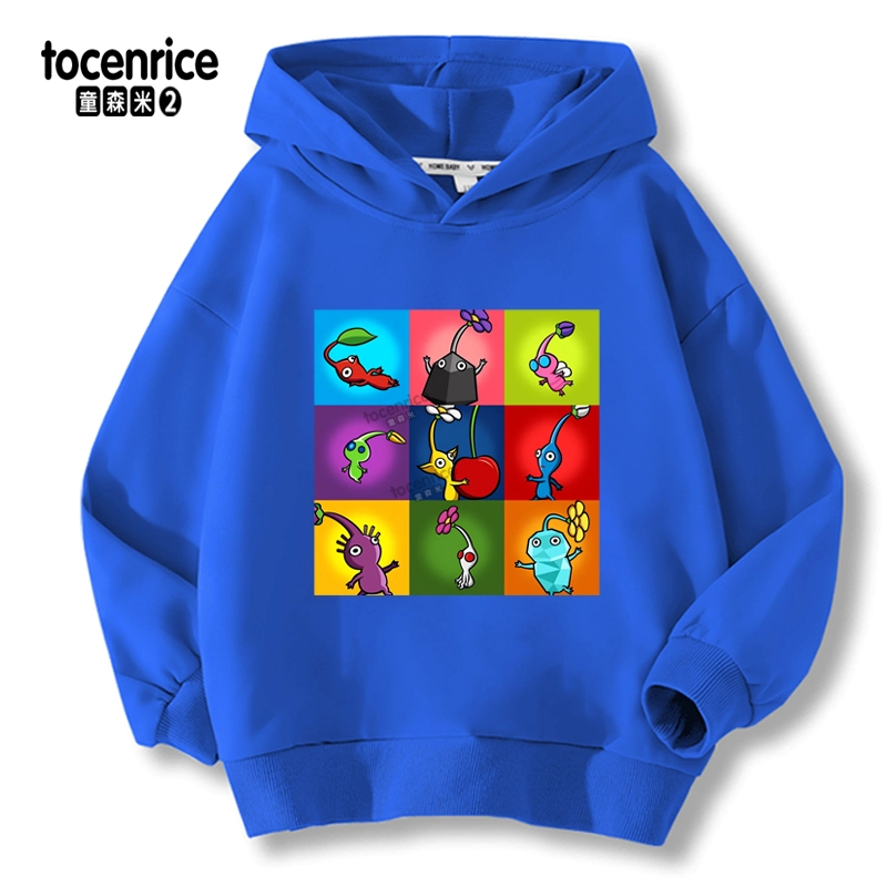 New Boys' Hoodie Funny Video Game Pikmin 4 Cartoon Children'S Long Sleeve Sweatshirt Fashion Girls' Spring and Autumn Hoodie Top