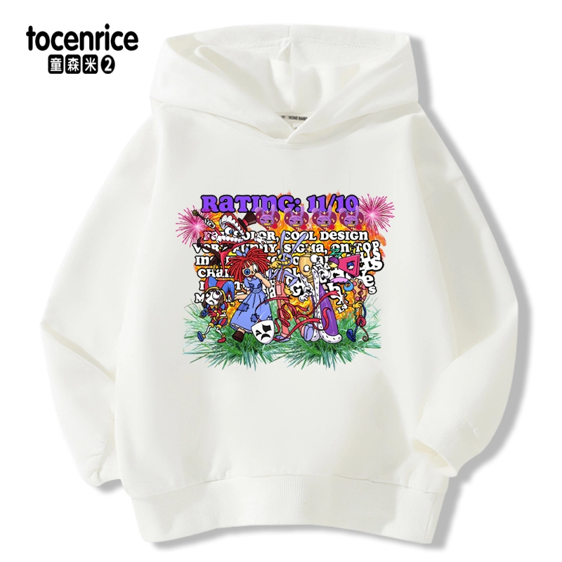 Jax The Amazing Digital Circus Hoodie Kawaii Cartoon Pomni Printed Long Sleeve Pullovers Casual Y2K Warm Sweatshirt Tops for Kid