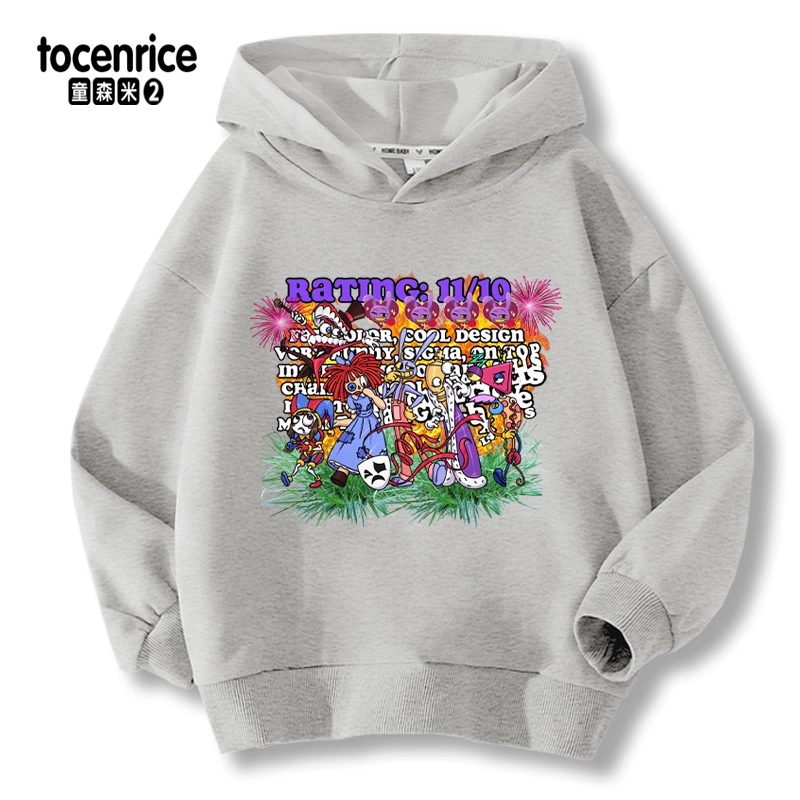 Jax The Amazing Digital Circus Hoodie Kawaii Cartoon Pomni Printed Long Sleeve Pullovers Casual Y2K Warm Sweatshirt Tops for Kid