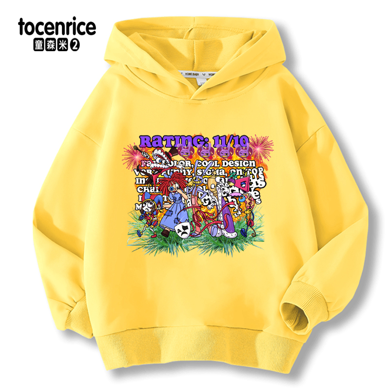 Jax The Amazing Digital Circus Hoodie Kawaii Cartoon Pomni Printed Long Sleeve Pullovers Casual Y2K Warm Sweatshirt Tops for Kid