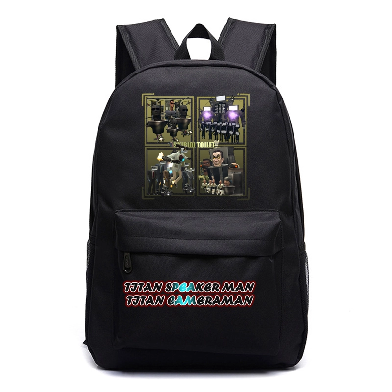 Skibidi Toilet Titan speakerman vs Titan cameraman Campus Student Class Backpack Backpack Children's Backpack Schoolbag Boys and Girls